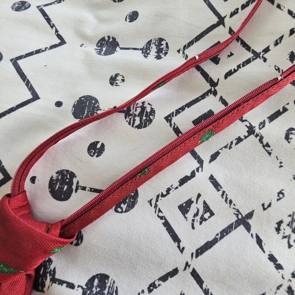 Kids Christmas Tree Patterned Adjustible Zipper Tie